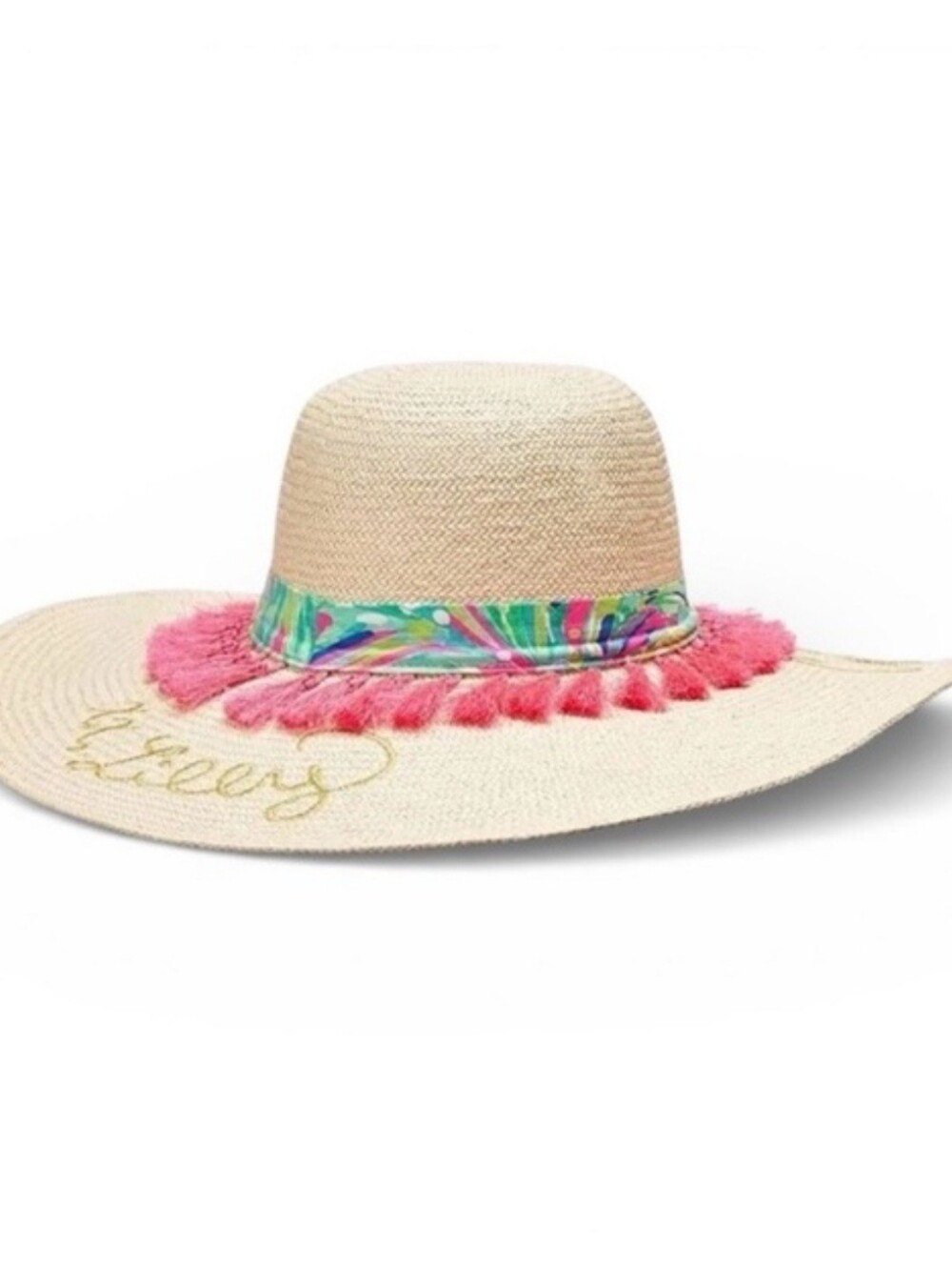 NWOT LILLY PULITZER "Catch The Wave" Sun Goddess Straw Beach Hat HTF - Picture 4 of 8